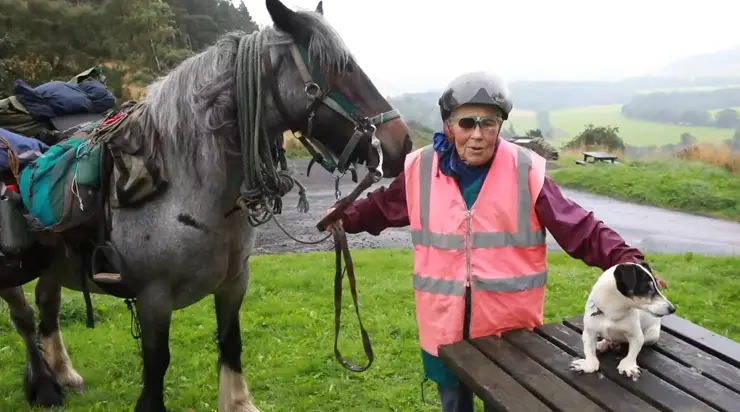 Completed Yearly 600-Mile Journey Accompanied by Faithful Pony and Dog